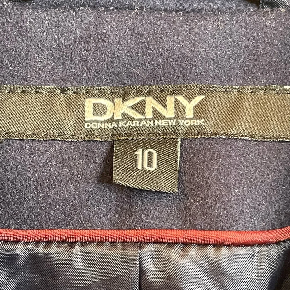 DKNY Navy Blue Double-Breasted Pea Coat Women’s Size 10